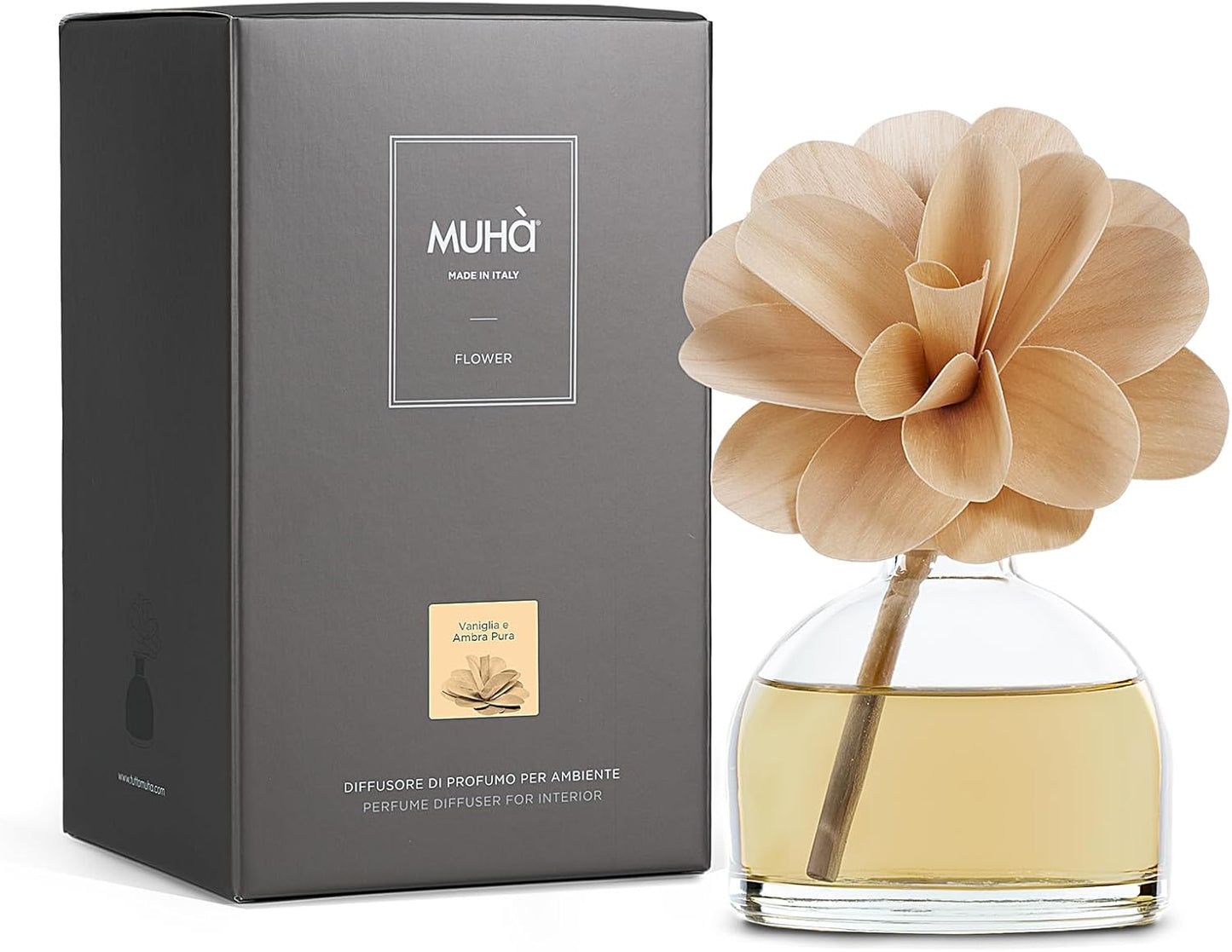 Diffusore Camelia Vaniglia e Ambra Pura 200 ml Muhà