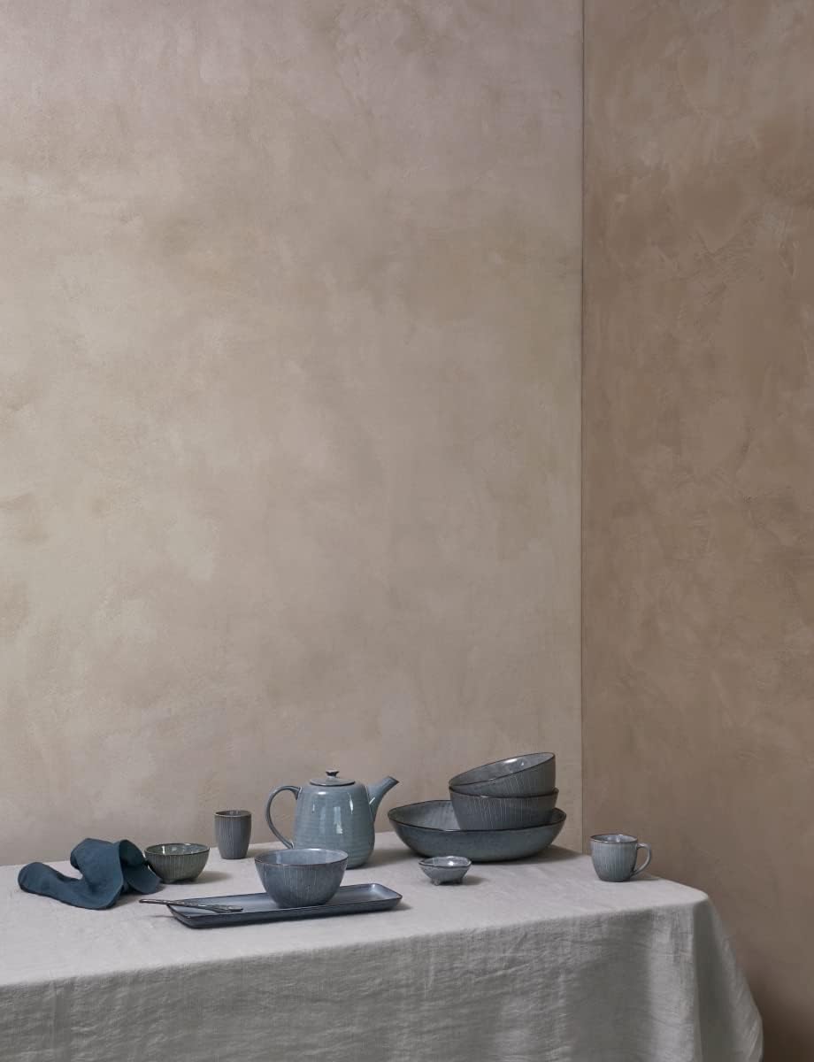 Piatto Cappello del prete Soft Blue, Gres smaltato reattivo Ø29 x H7 cm Broste