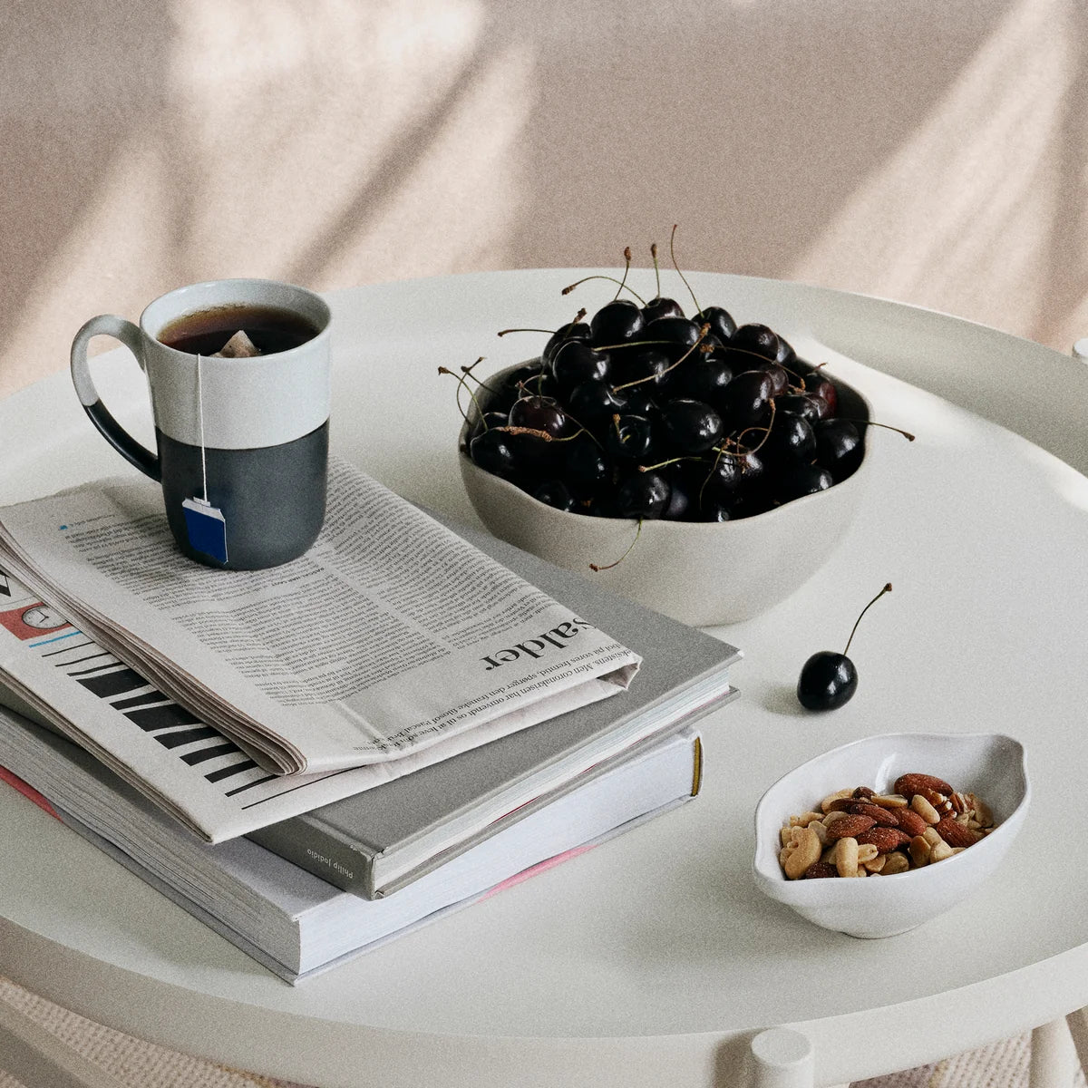 Limfjord Bowl Big Grigio Chiaro Opaco, Gres smaltato reattivo Ø20 x H7,4 cm Broste