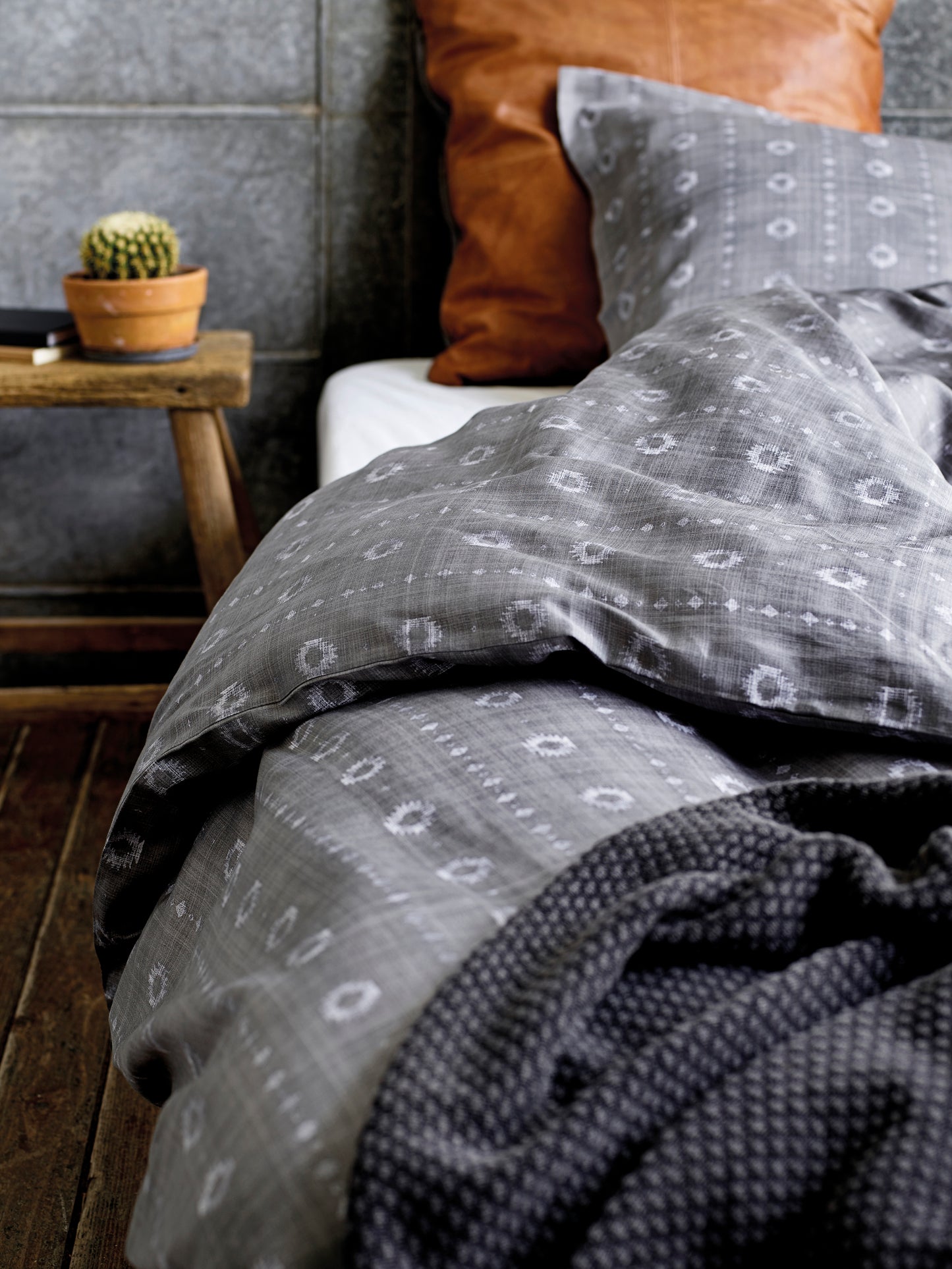 Cuscino 60x60 Lodge leather Black Tobacco Sodahl