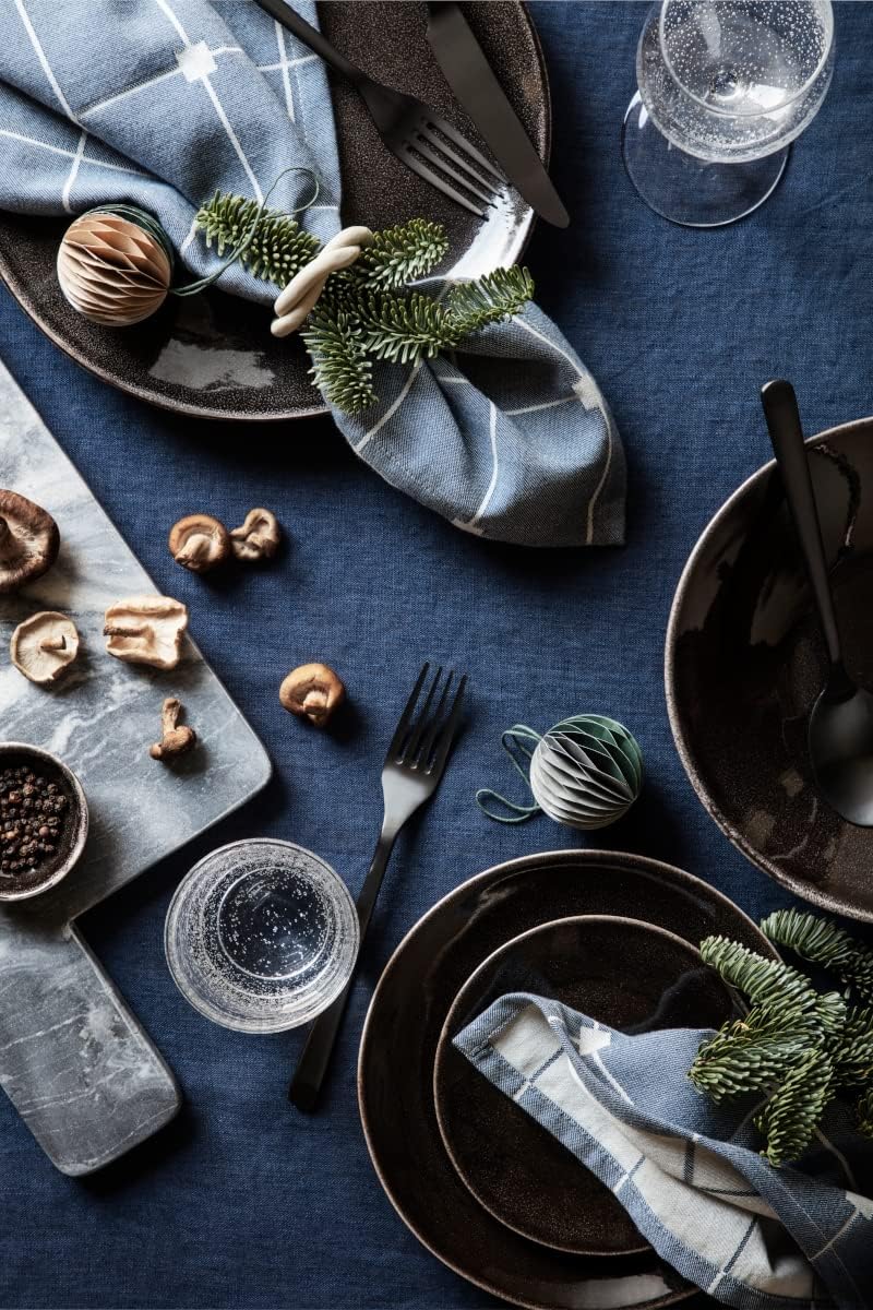 Piatto Cappello prete Carbone, Gres smaltato reattivo Ø29 x H7 cm Broste