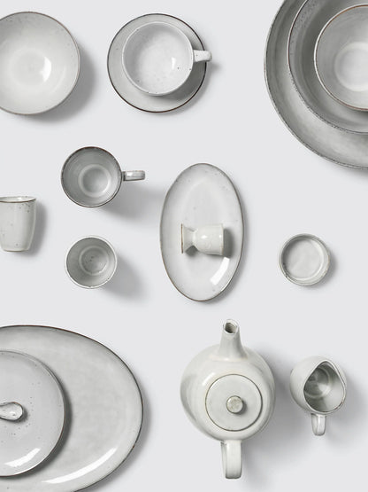 Piatto liscio grande Sabbia, Gres smaltato reattivo Ø31 x H3,3 cm Broste