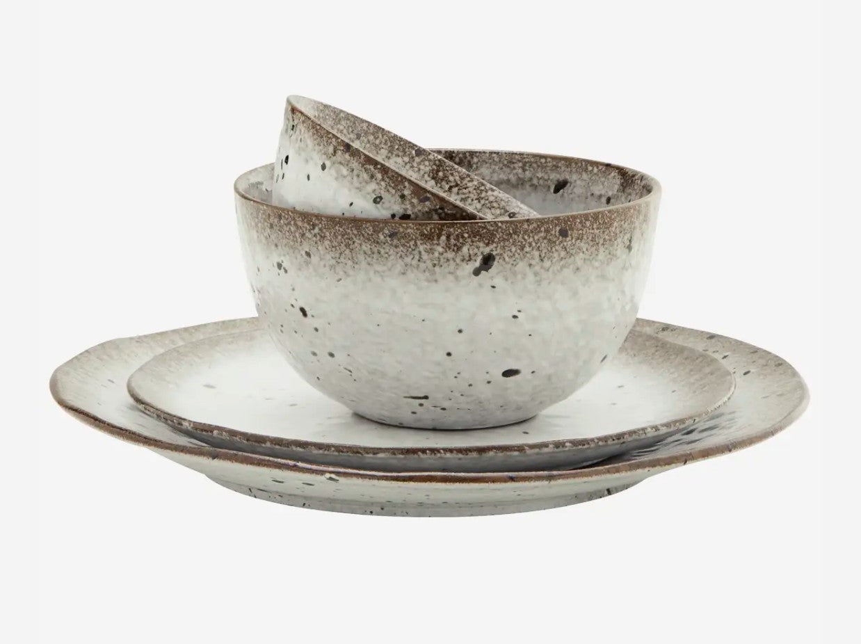 White Brown_Piatto liscio dinner 27 cm_M.Stoltz