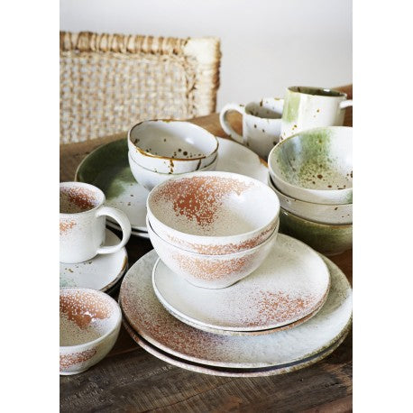 Orange White Piatto liscio lunch 21 cm M.Stoltz