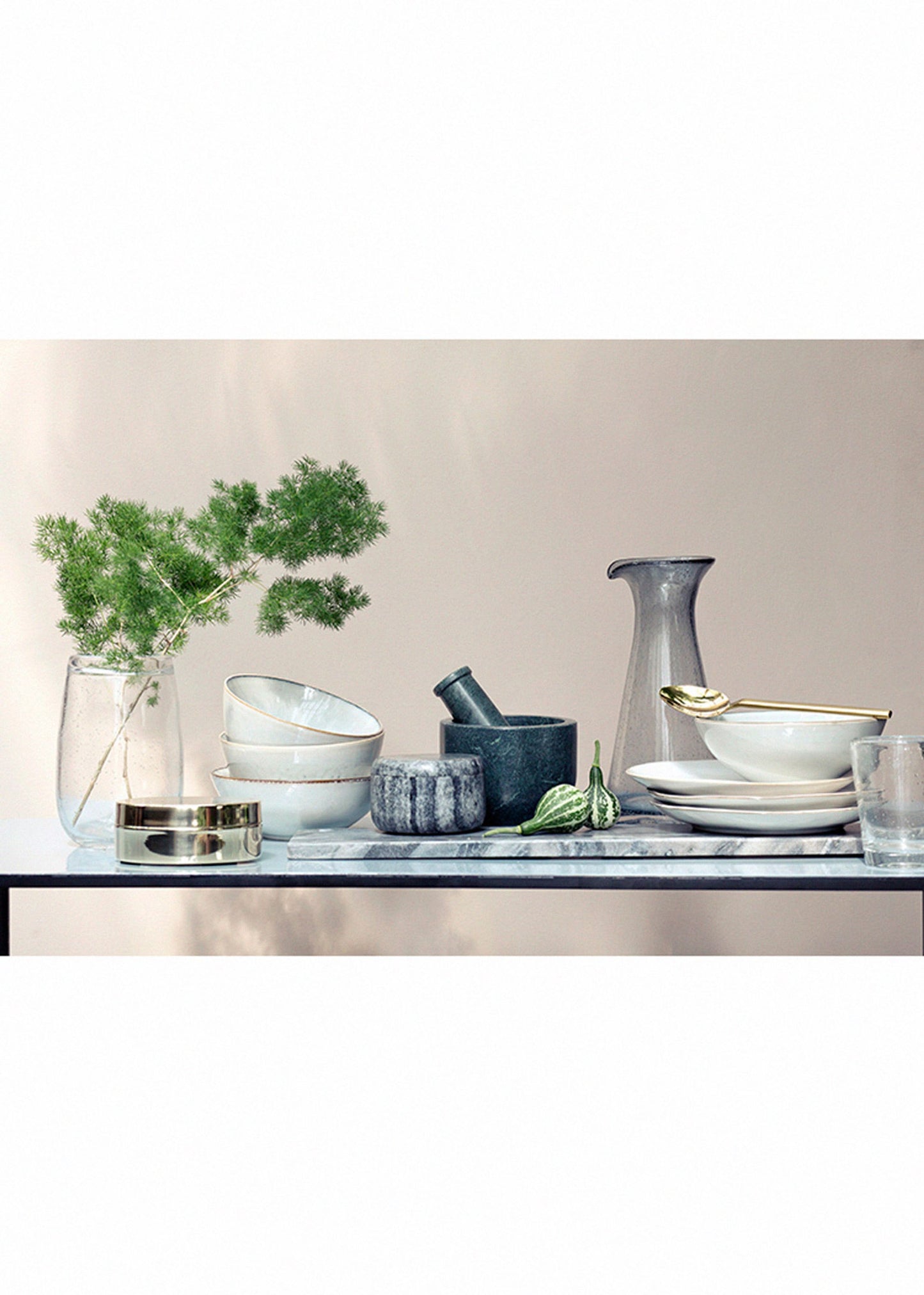 Piatto fondo Sabbia, Gres smaltato reattivo Ø22,5 x H4,8 cm Broste