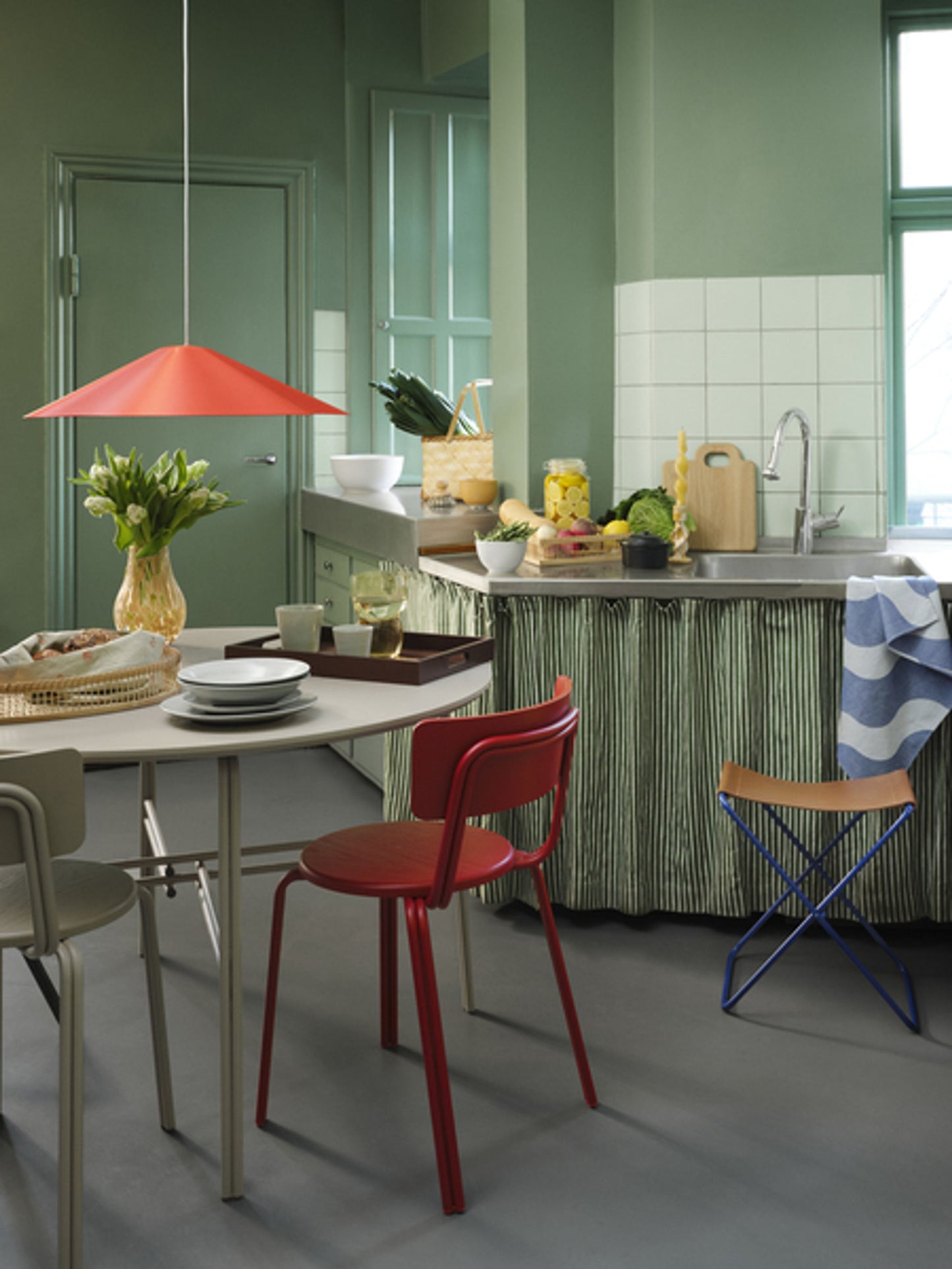 Grød Piatto fondo Sabbia, Gres smaltato reattivo Ø22 x H5 cm Broste