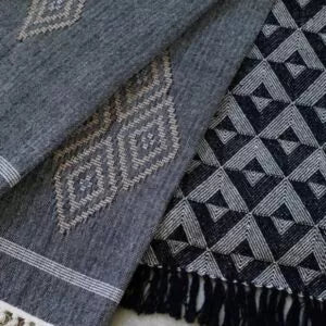 Plaid riciclato White Black 125x175_M.Stoltz