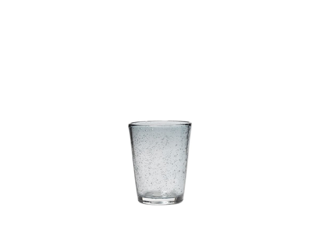 Tumbler bolle Grigio, Vetro soffiato a bocca con bollicine Ø8 x H10 cm, 25 cl_Broste