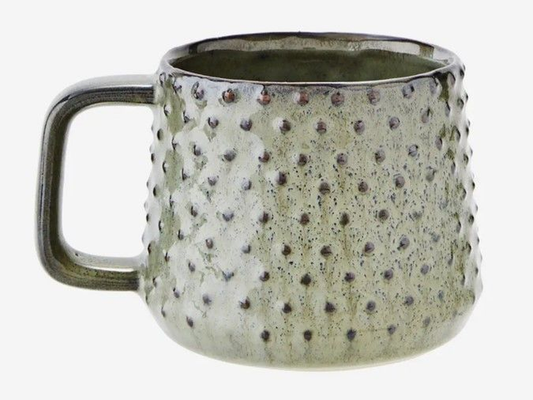 Mug Green Brown Stoneware 30 cl_M.Stoltz