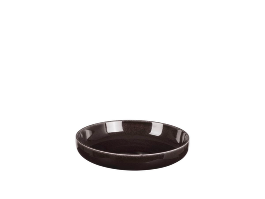 Piatto fondo Carbone, Gres smaltato reattivo Ø22,5 x H4,8 cm_Broste