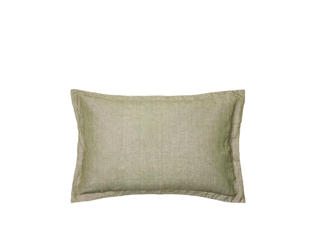 Fodera per cuscino Linn_Verde foglia d'uva, 55% cotone/45% lino L40 x L60 cm_Broste