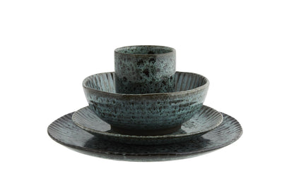 Petrol Black Piatto liscio Dinner 27 cm M.Stoltz