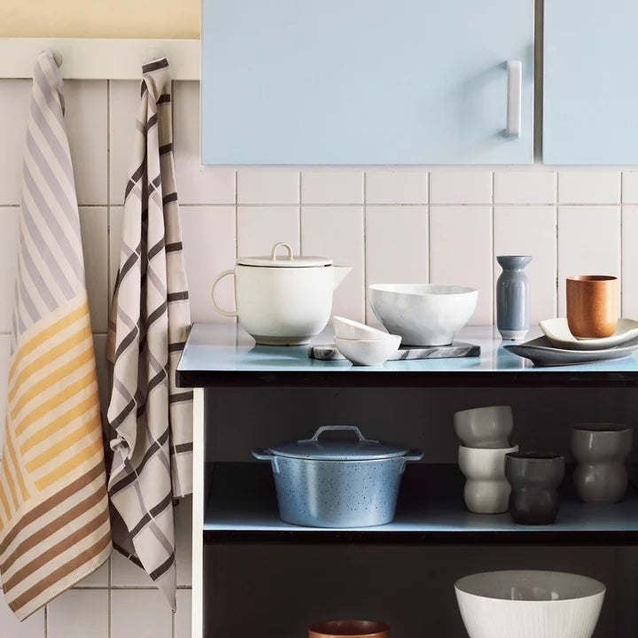 Limfjord Piatto liscio Grigio Chiaro Opaco, Gres smaltato reattivo 14,8 x L24 x H3 cm Broste