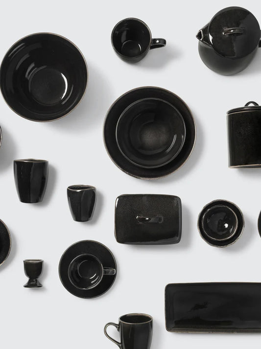 Bowl Carbone, Gres smaltato reattivo Ø17 x H8 cm Broste