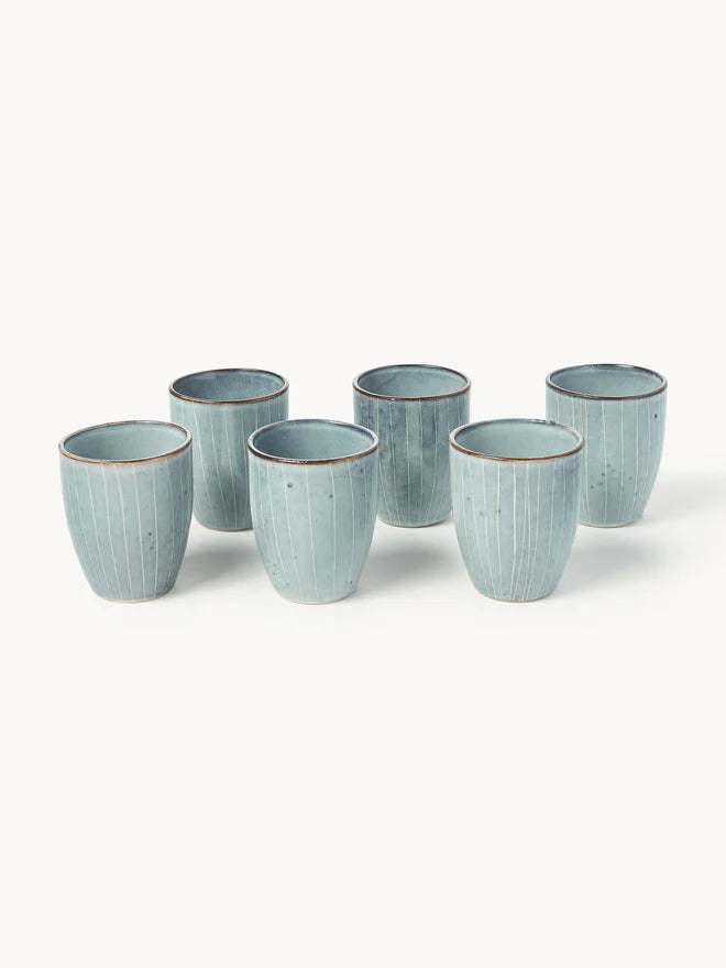 Tazza Espresso Nordic Sea Soft Blue, Gres smaltato 10 cl Broste