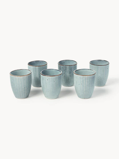 Tazza Espresso Nordic Sea Soft Blue, Gres smaltato 10 cl Broste